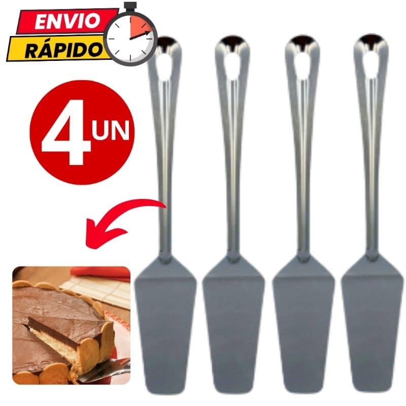 Kit Espátula Para Bolo Torta em Aço Inox Para Casa Cozinha Restaurante Buffet