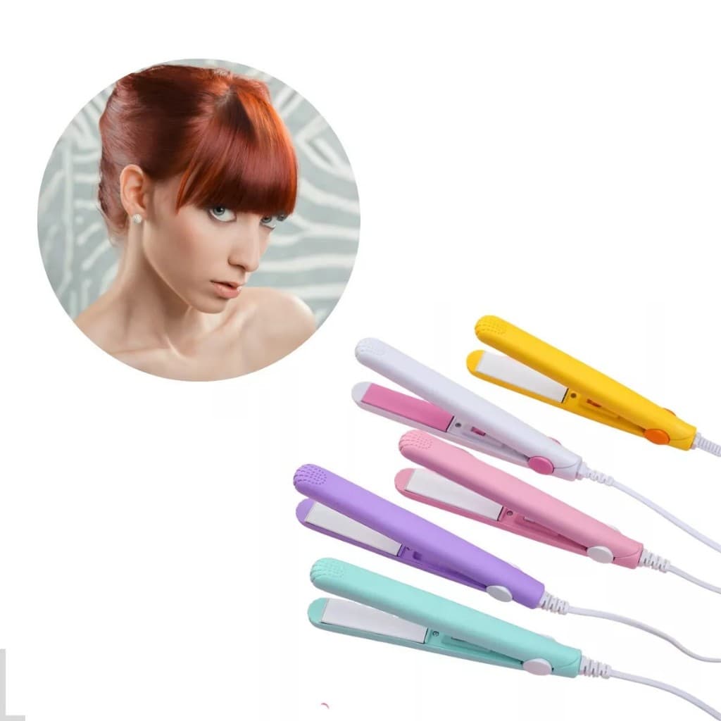 Mini Chapinha Prancha de Bolsa Viagem com Estojo Portátil Cabelo Bivolt