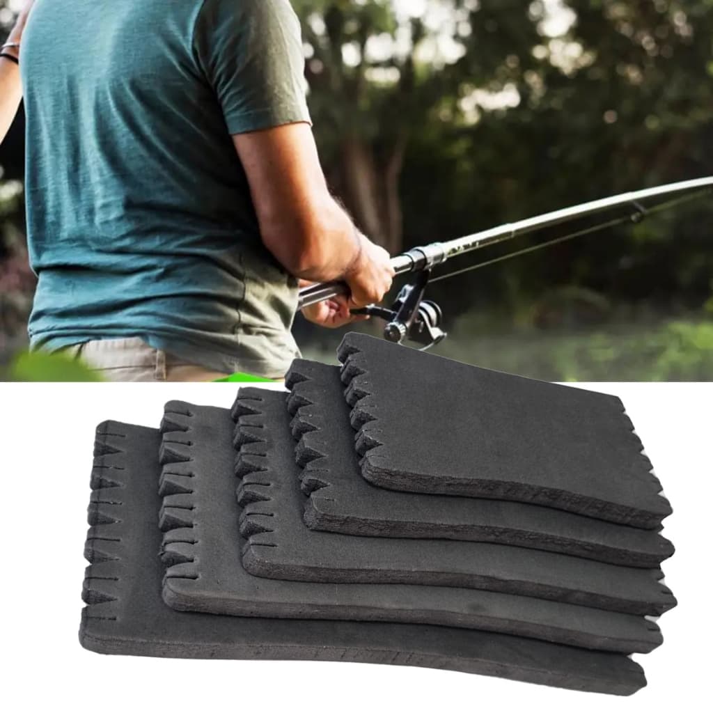 Porta Anzol Chicote de Eva Para Fixação De Anzol Kit 5 Peças 10mm de Espessura maior Segurança