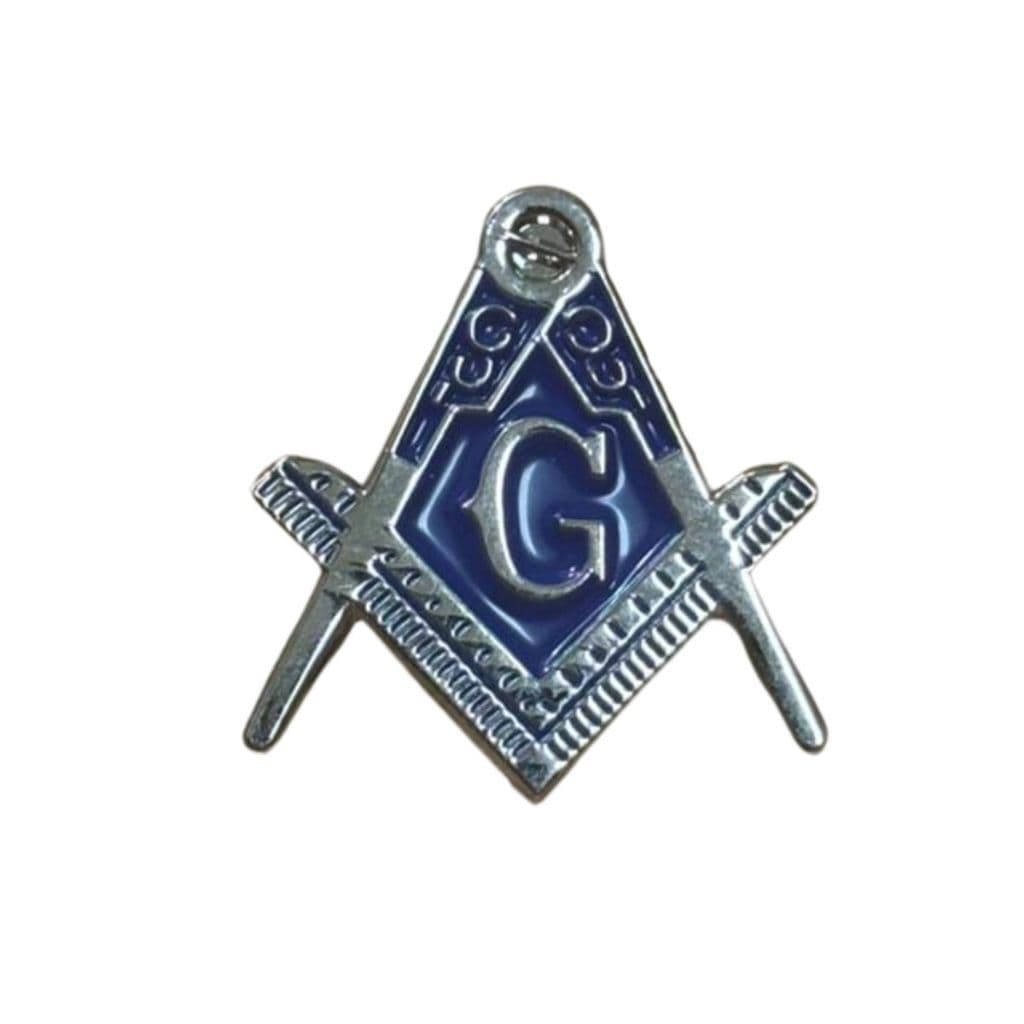 Pin Broche Maçom Maçonaria Esquadro Compasso Metal Prateado