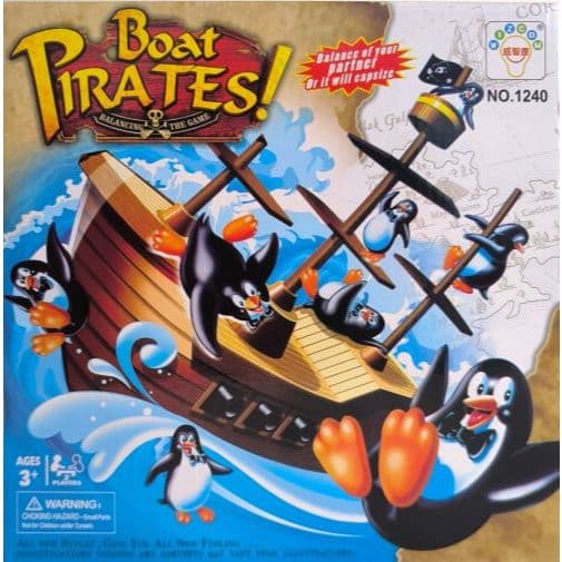JOGO EDUCATIVO DE DESAFIO BARCO DO EQUILIBRIO PINGUINS PIRATAS