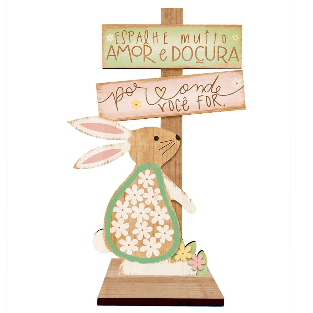 Enfeite De Mesa Espalhe Amor E Doçura Coelho Feliz Páscoa Cenário Decoração Pedestal Vintage Fotos