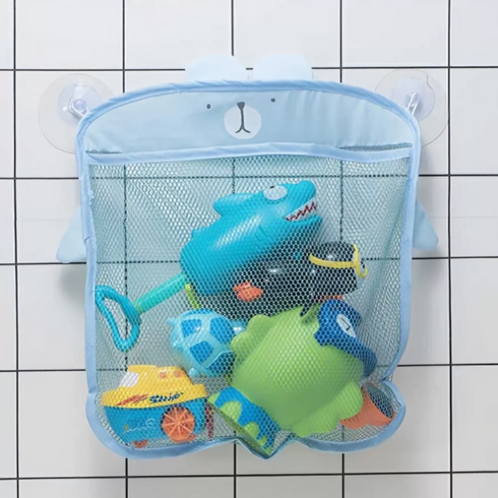 Organizador de brinquedos saco organizador de banho para escorrer água de brinquedos de tecido