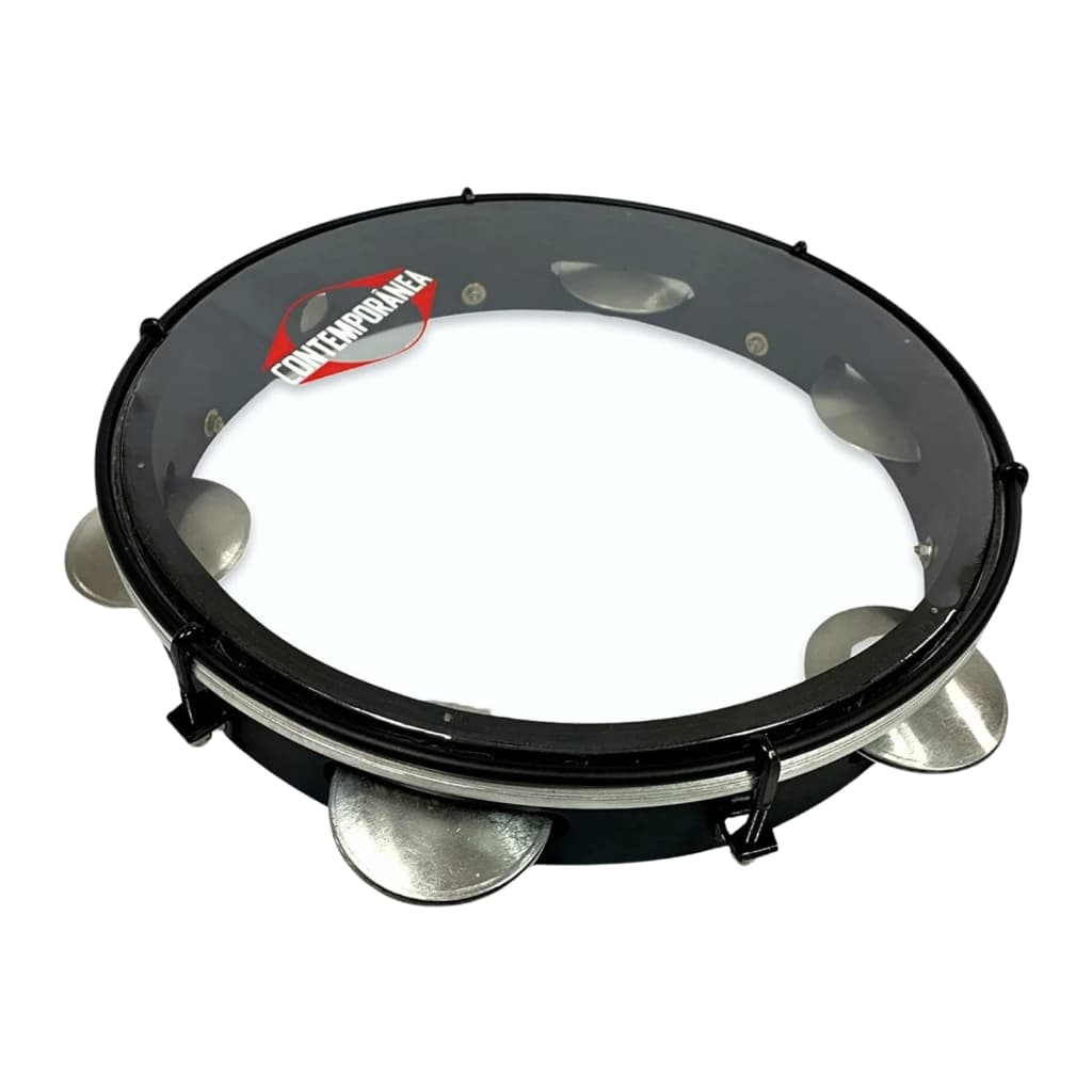 Pandeiro Contemporânea Em Madeira 10" Preto Pele Cristal 82LBK