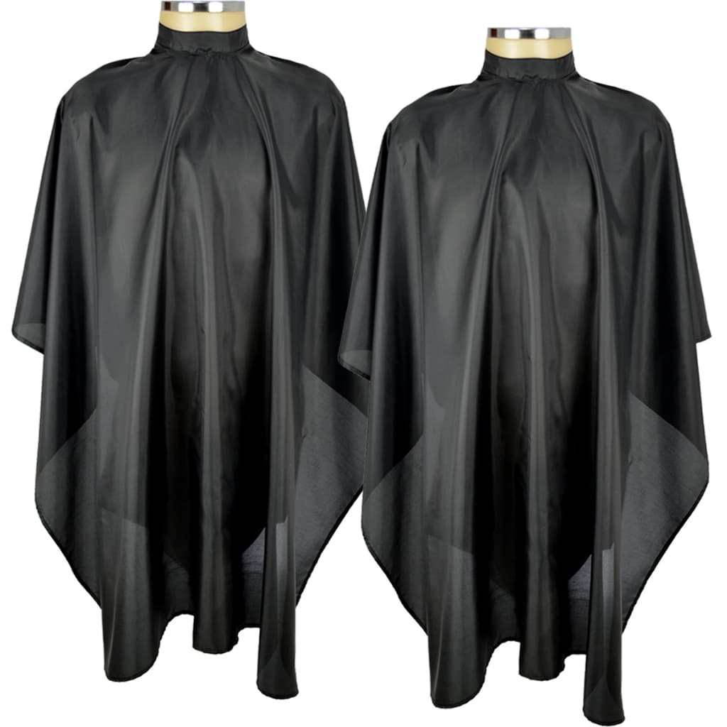 Kit 2 Capa De Corte Cabelo Nylon Preto Cabeleireiro, Barbearia, Salão de Beleza