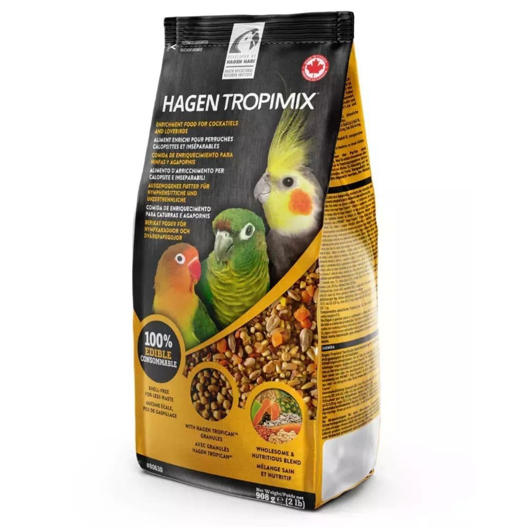 Tropimix Mistura de Grãos,Frutas,Extrusadas, Sementes para Pequenos e Médios Psitacídeos 908g - Hari