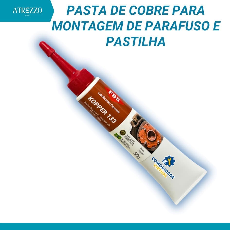 Graxa de Cobre Para Montagem E Lubrificante Anti Seize Pasta Kopper 133 - 50g