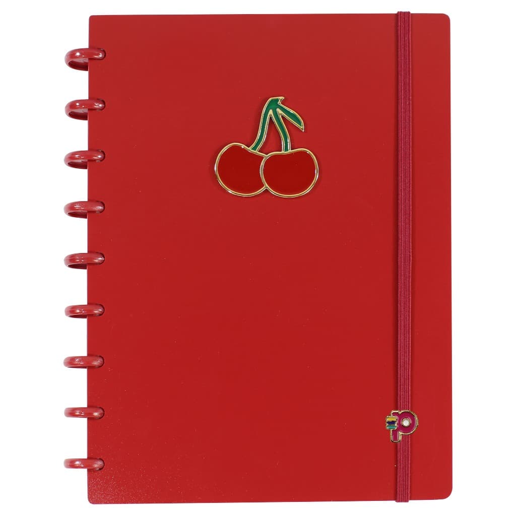 Caderno de Disco Médio ChocoCherry Cereja 80 Folhas Pop Disc
