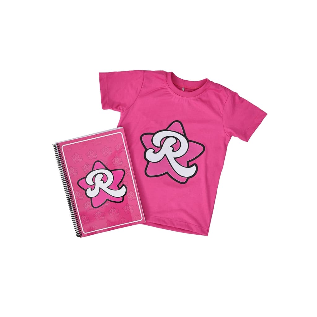 Camiseta Infantil Menino Menina Turma da Emilly Vick Youtuber + Caderno Escolar
