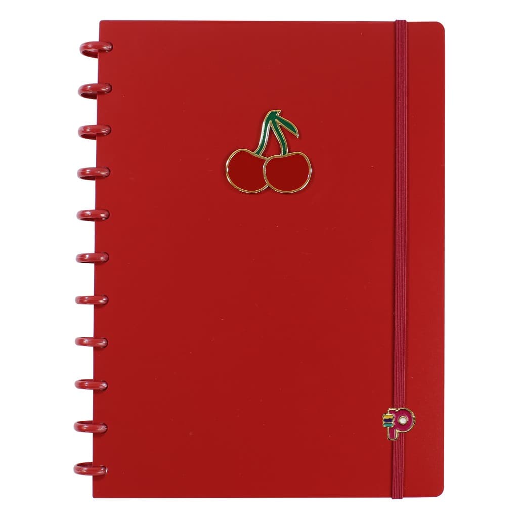 Caderno de Disco Universitario (Grande) ChocoCherry Cereja 80 Folhas Pop Disc