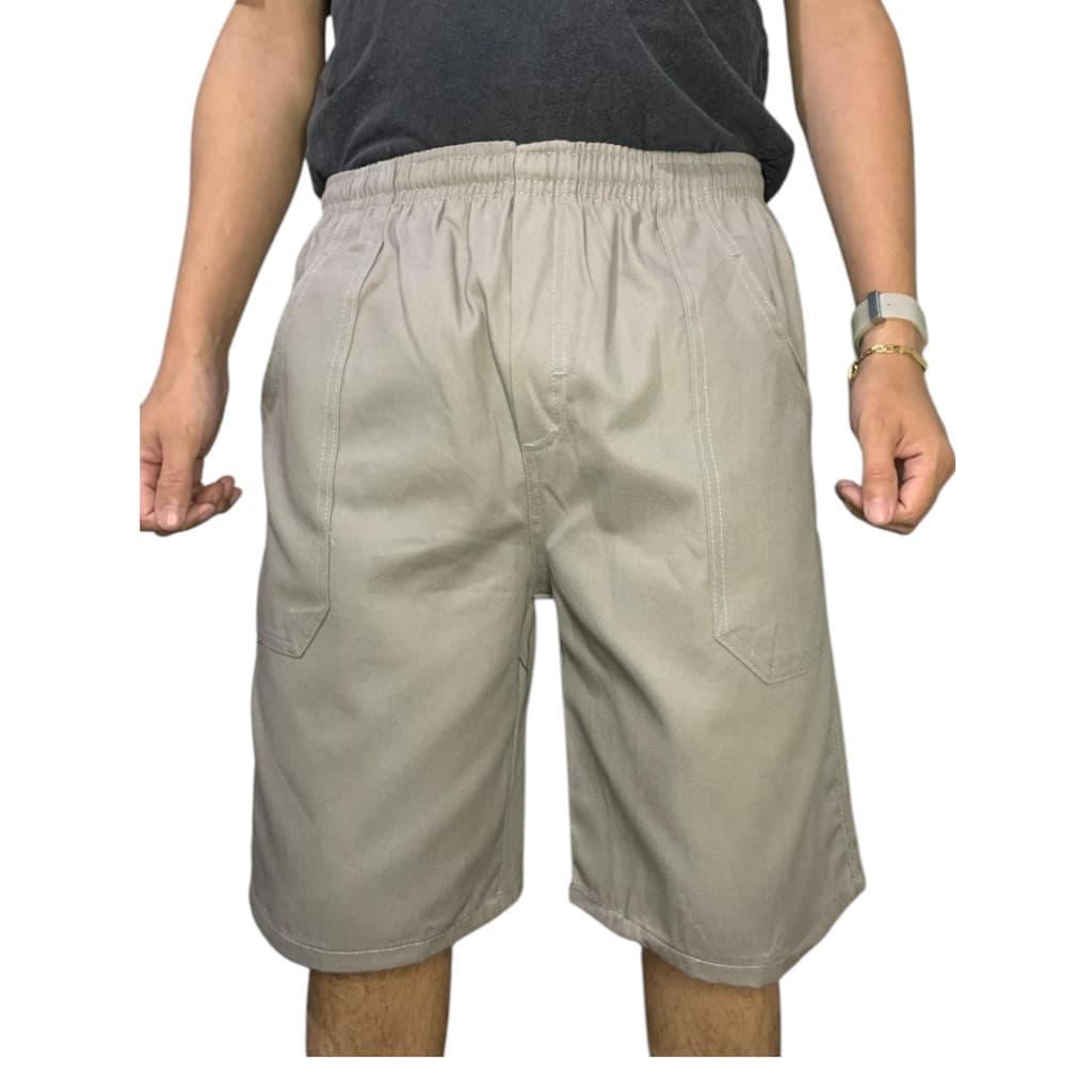 BERMUDA PARA TRABALHO BRIM CINZA - AJF UNIFORMES