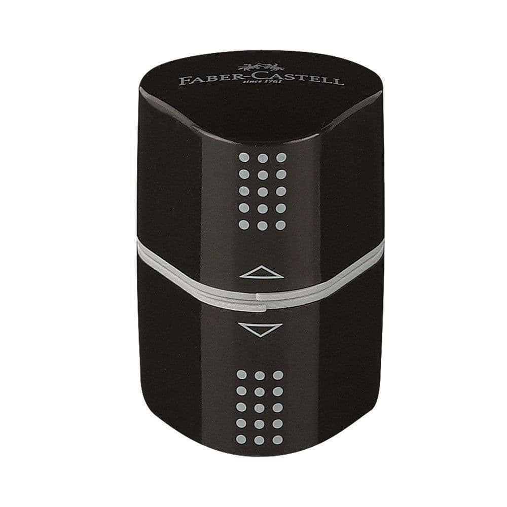 Apontador Faber Castell Grip 2001 preto ou Cinza 3 Furos Original