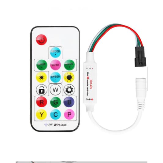 Controle e Controladora SP103e SP104e Ritmica Som Musical Fita Led Rgb Digital Ws2811 2812b Ws2812