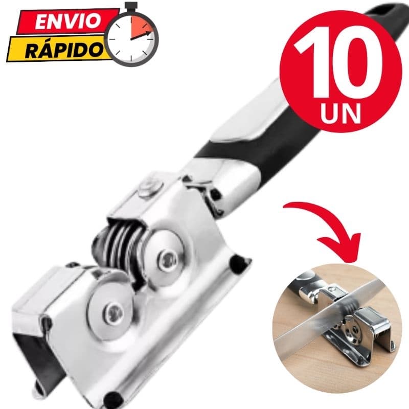 Kit 10 Amolador Afiador de Facas tesouras Canivetes em Aço Inox