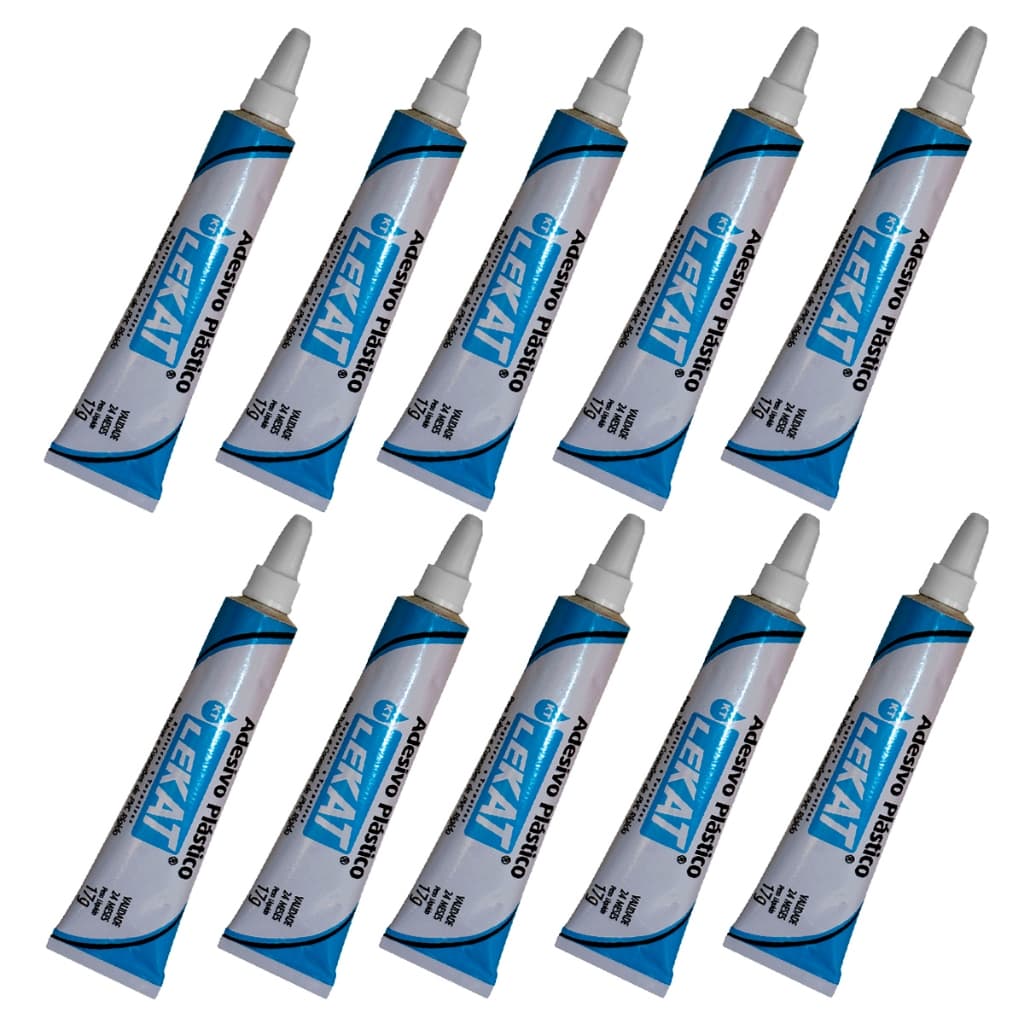 10x Cola Adesivo Bisnaga 17g Tubo Cano Pvc LEKAT