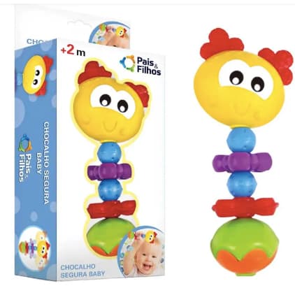 Chocalho bebê, bola, brinquedo de criança interativo, mordedor, desenvolve sentido auditivo, tátil, musical