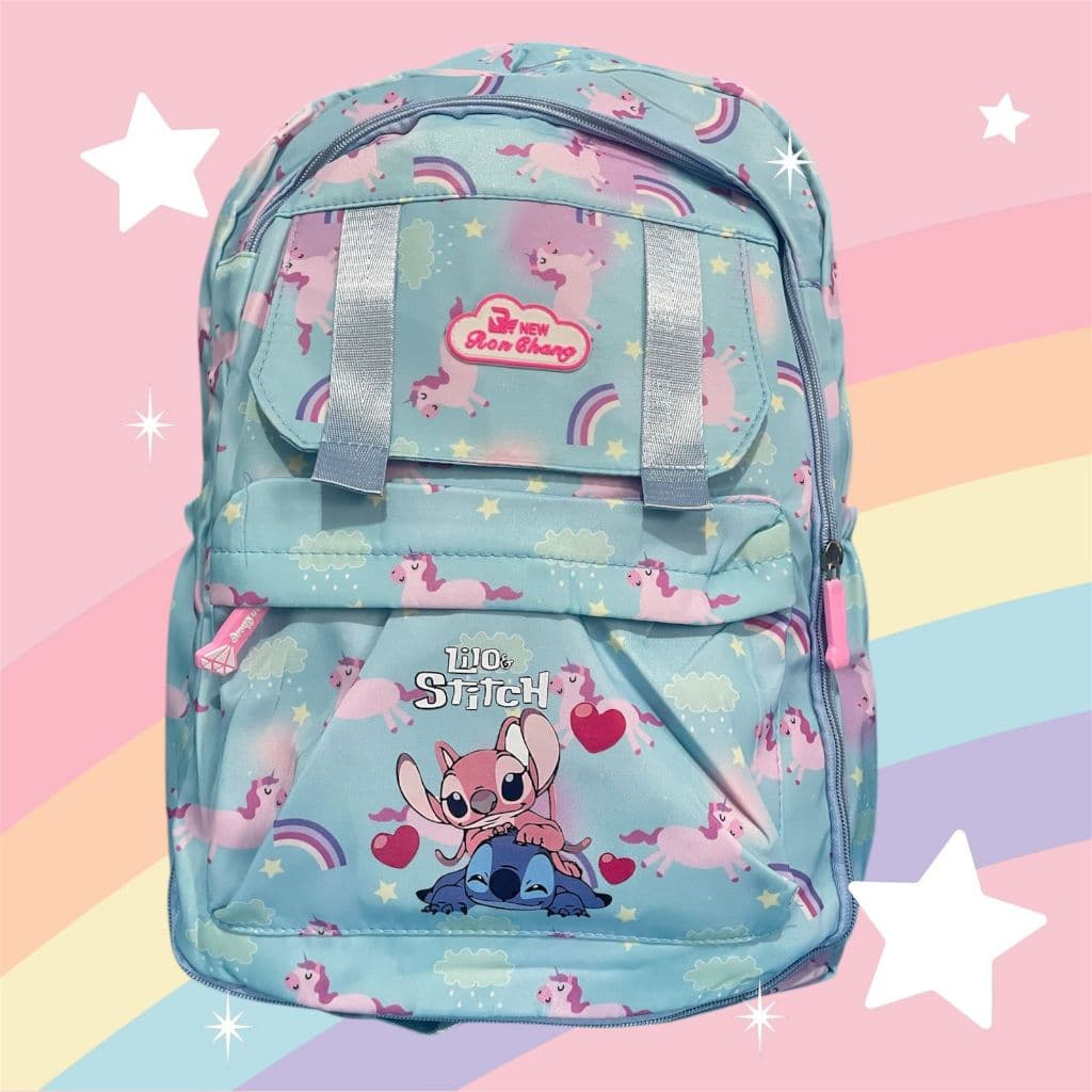 Mochila Escolar Stitch Costas Grande Volta As Aulas Promoção