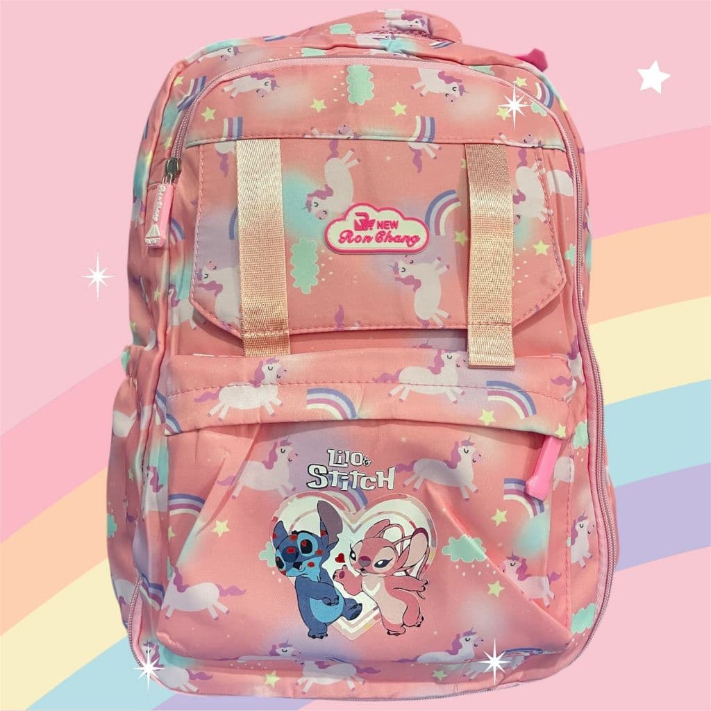 Mochila Escolar Stitch Costas Grande Volta As Aulas Promoção