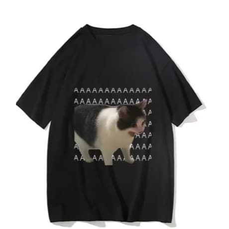 Camiseta Gato Meme Gritando AAAAAA Novo!