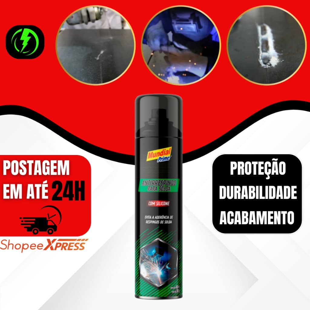 Anti Respingo Spray Solda com Silicone 400ml Mundial Prime