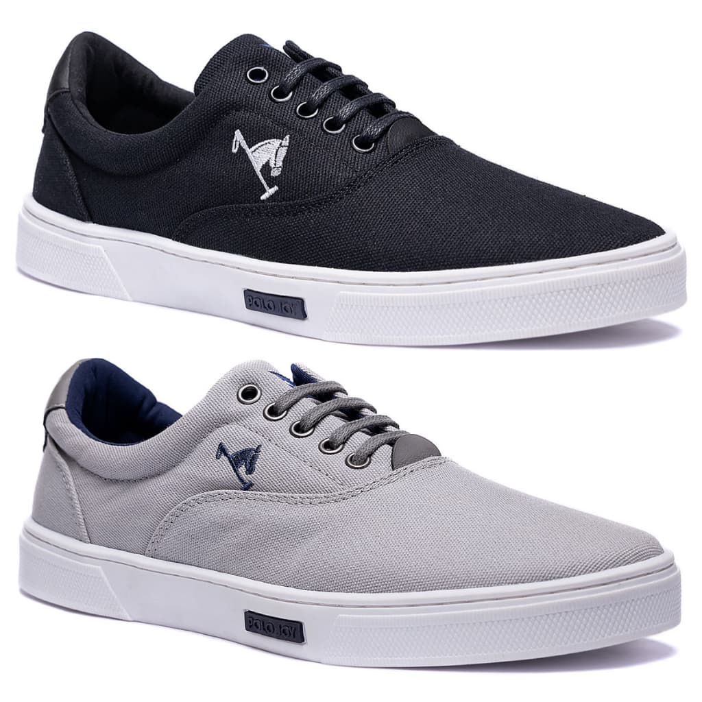 Combo Kit 2 Pares Tenis Masculino Polo Joy Casual Sapatênis Confortavel