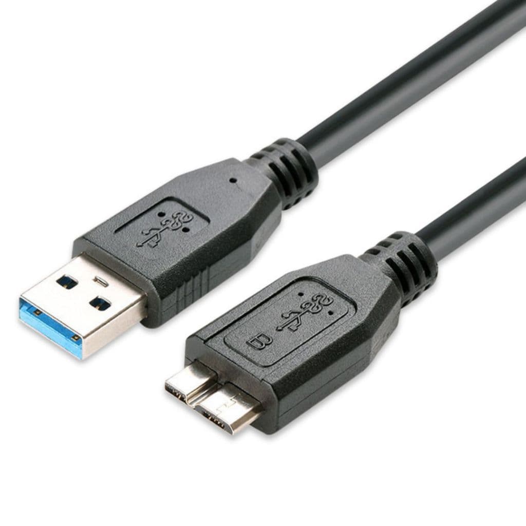Cabo Para Hd Externo USB Micro B 3.0 5gbps 1 / 3 / 5 metros Compatível com Samsung Seagate Toshiba Western Digital