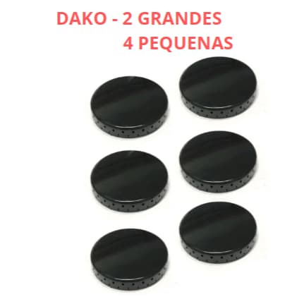Kit Espalhadores Tampas Fogão Dako Mizure - 6 Bocas