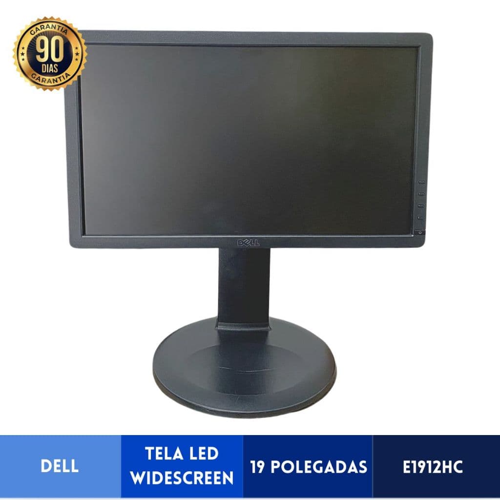 Monitor Dell E1912HC 18,5 Polegadas LED HD+ Widescreen VGA HORIZONTAL | VERTICAL E1912HC