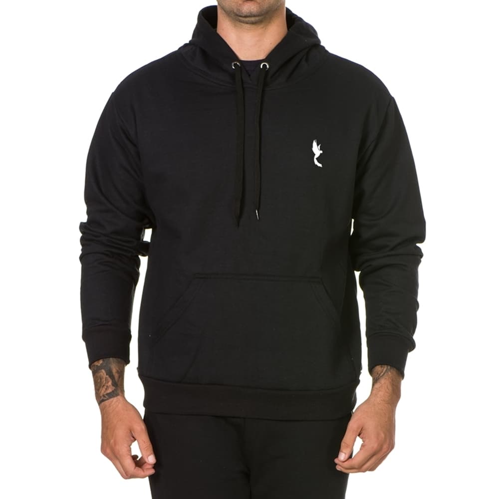 Moletom Básico Unissex Flanelado com Capuz Canguru Estampa Arara Pequena | Blusa de Frio Confortável Maculino e Feminino