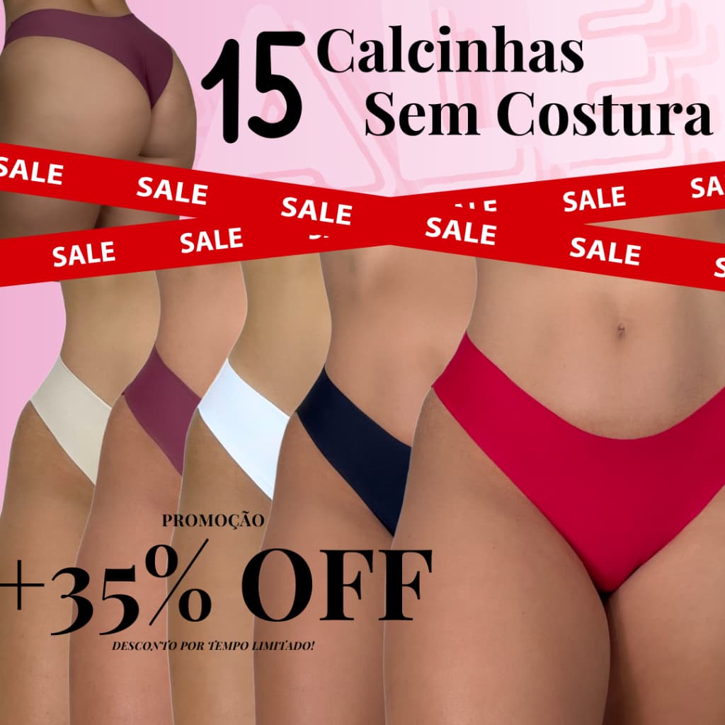 Kit 15 Calcinhas Sem Costura Tanga Corte a Laser Conforto