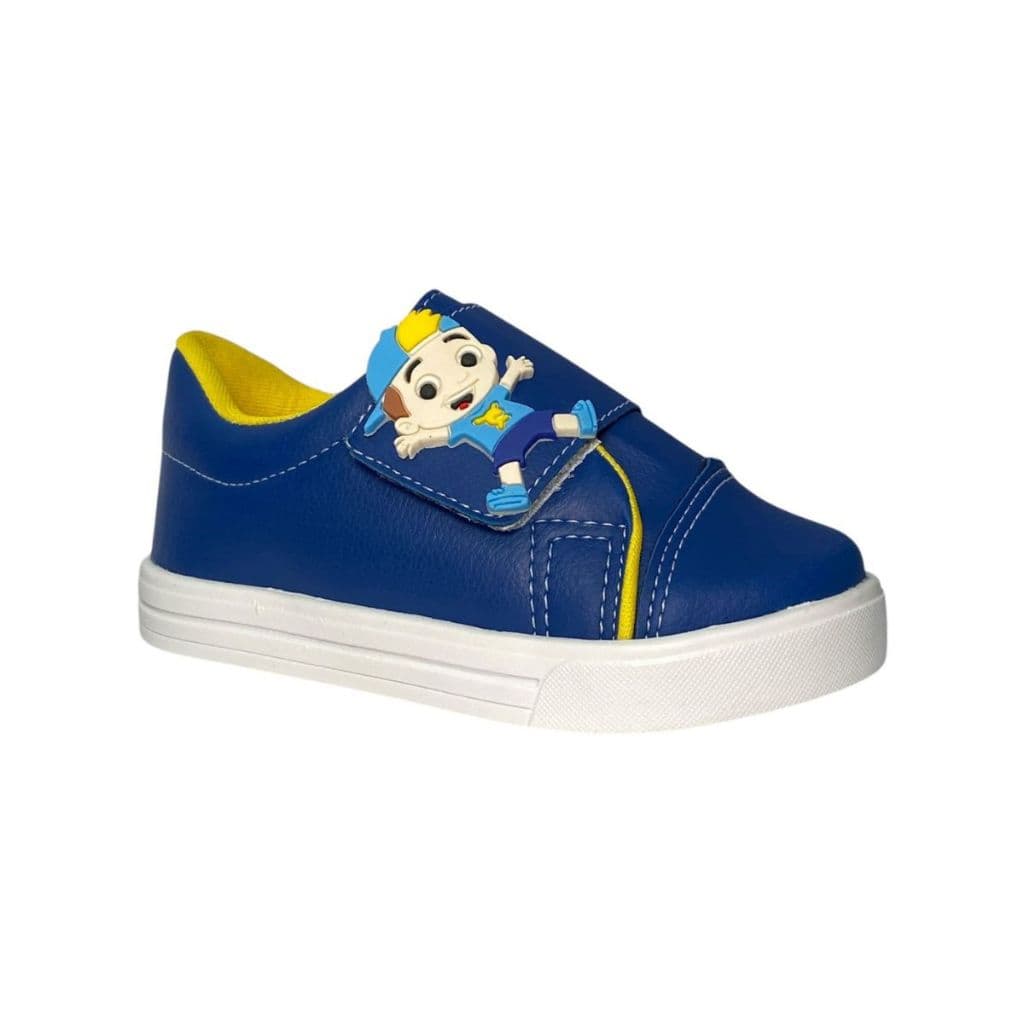 Tenis  Infantil Azul Neto Estiloso Confortavel 20 Ao 34