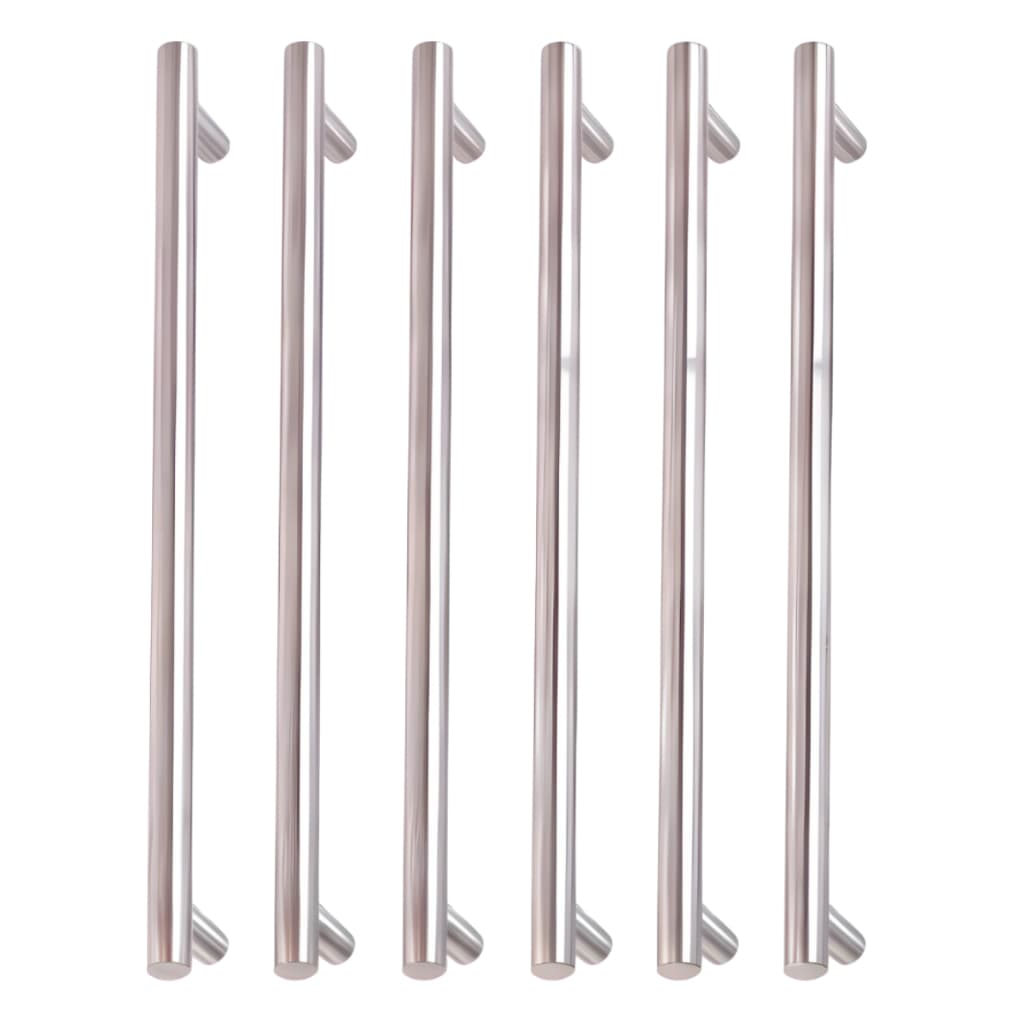 Kit 6 Puxador Móveis Haste Redonda Inox Escovado 64/96/128/160/192mm