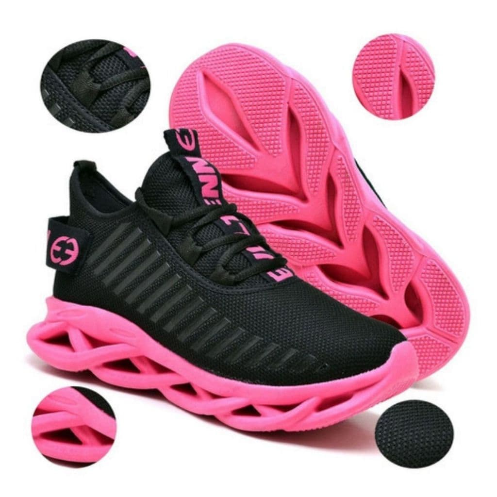 Tênis Esportivo Feminino Academia Corrida Caminhada Sola Trançada Conforto e Estilo RF.EV.