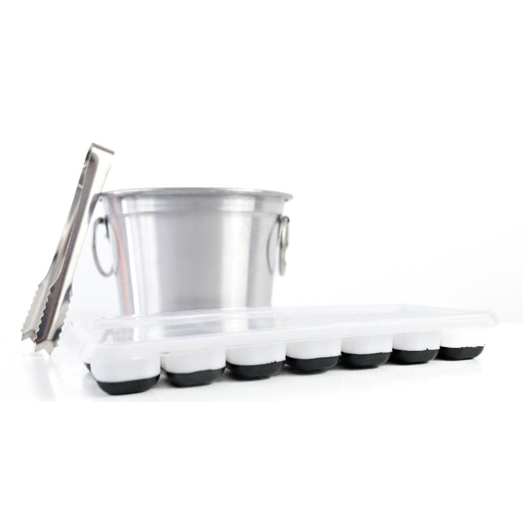Kit 1 Mini Balde De Gelo+ 1 Pegador + Brinde Uma Forminha De Gelo Com Tampa E Base De Silicone