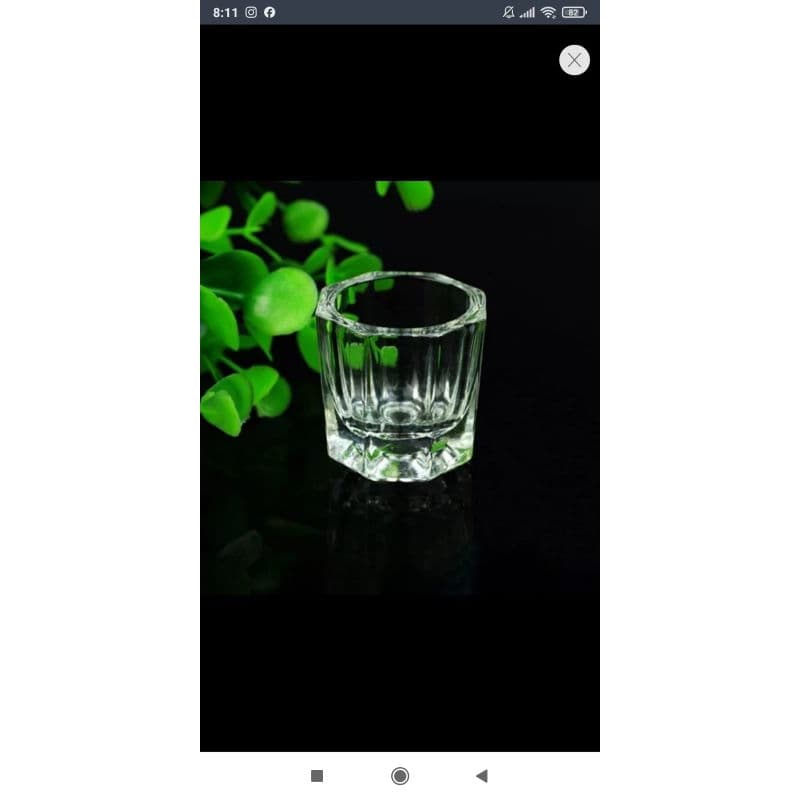 copo dapen cristal transparente para designer de Henna sobrancelhas e unha de gelNails