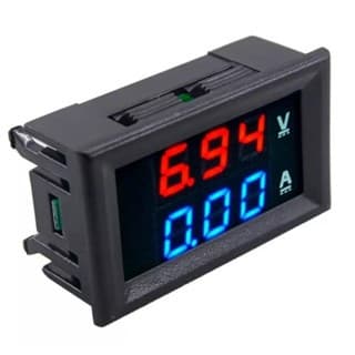 Voltímetro Amperímetro Digital Dc 100v 10a Som Bateria Carro