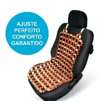 Capa assento massageador universal para banco de carro bolinha madeira