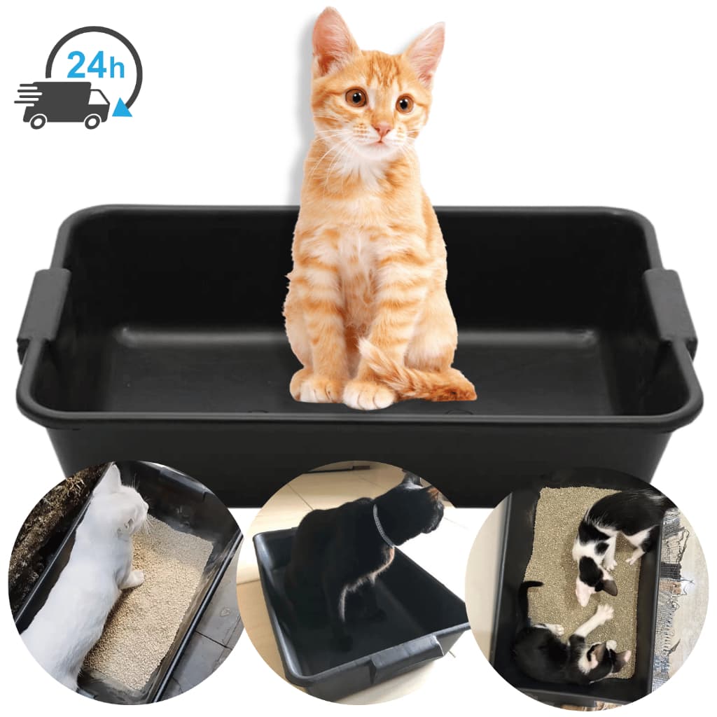 Caixa De Areia Pra Gato Caixa Plástica Grande 22 Litros Para Pet Caixa De Massa Para Obra Reforçada