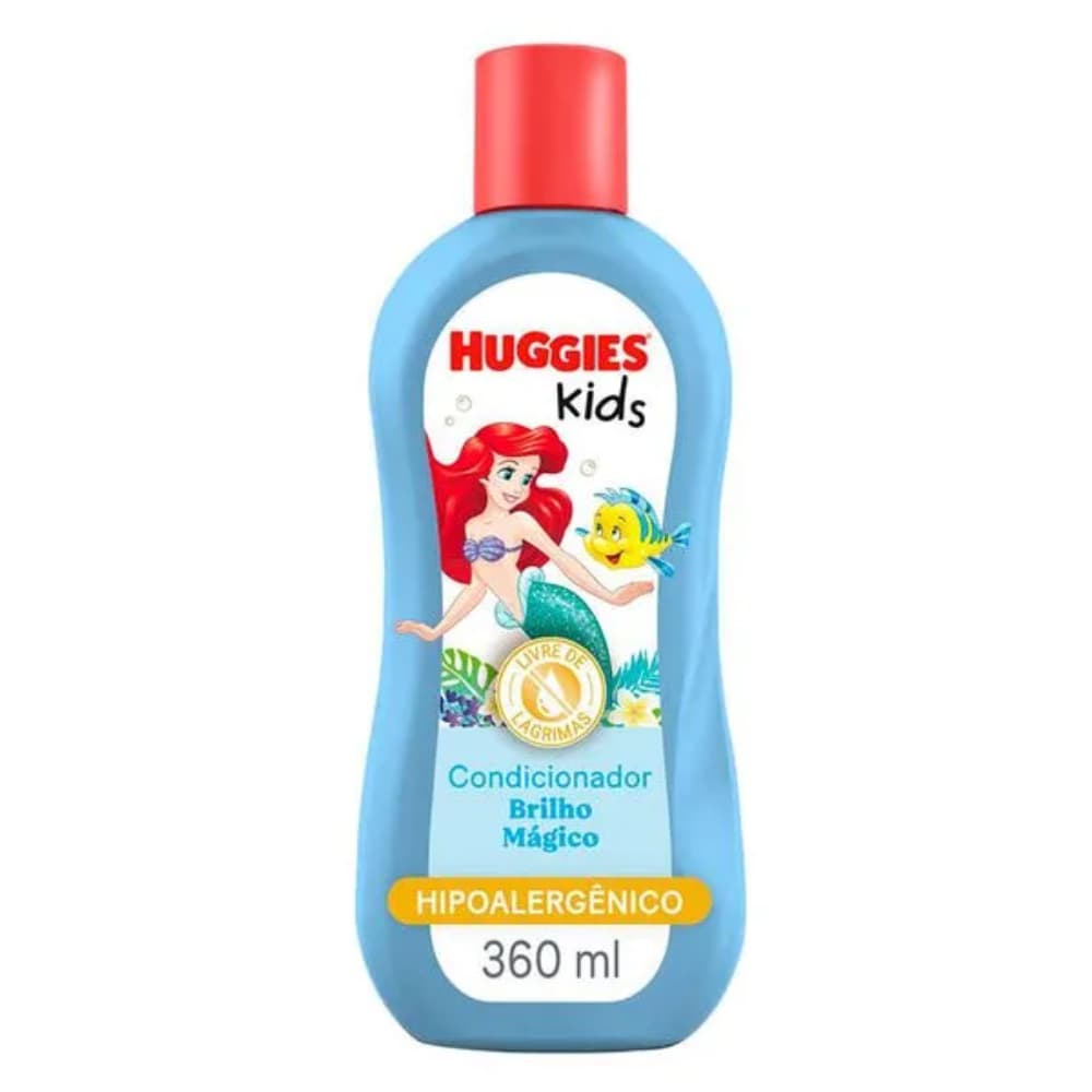 Condicionador Huggies Kids Brilho Mágico 360ml | Cabelos Macios e Brilhantes | Fórmula Suave Infantil