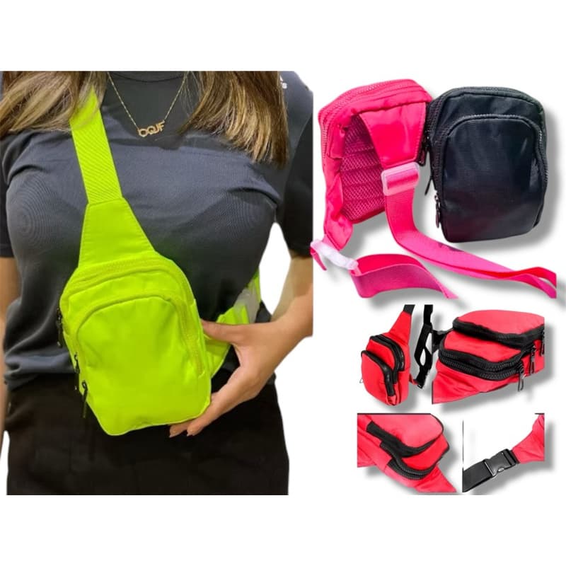 Bag Unissex Tiracolo – Bolsa Transversal Pochete Impermeável Antifurto Alça Regulável 3Divisorias