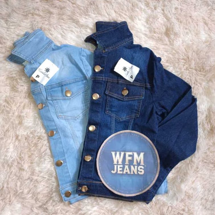 Jaqueta Jeans Feminina Com Lycra