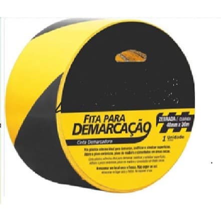 FITA DEMARCACAO DE SOLO 48 X 30MT ZEBRADA - GO SAFETY