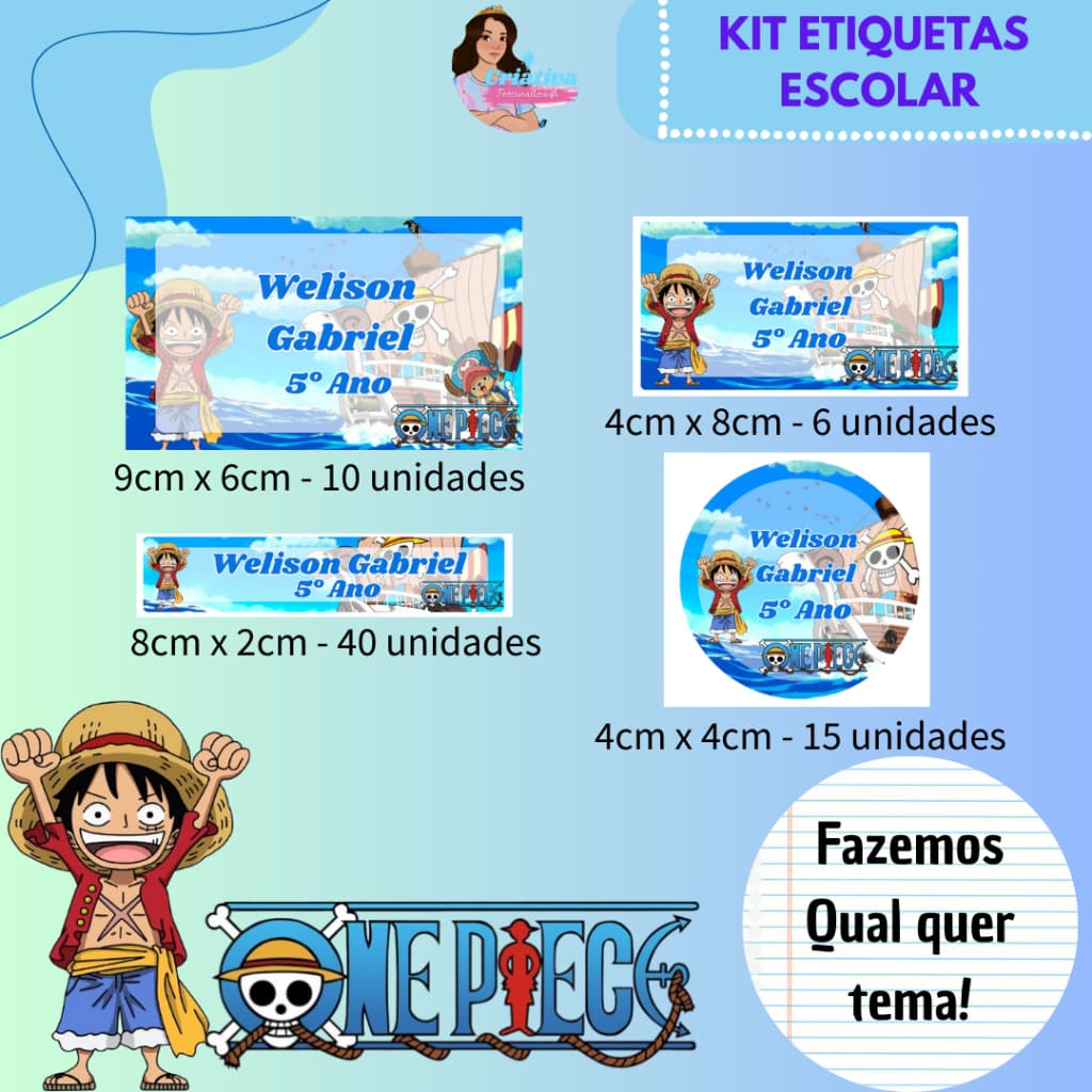 KIT 71UN Etiqueta Escolar Personalizado a prova d'agua diversos temas volta as aulas e material escolar, ADESIVO ESCOLAR