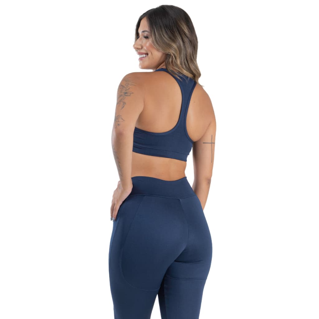 Top Feminino Nadador Duplo Fitness Alta Sustentação Academia - GKD Original