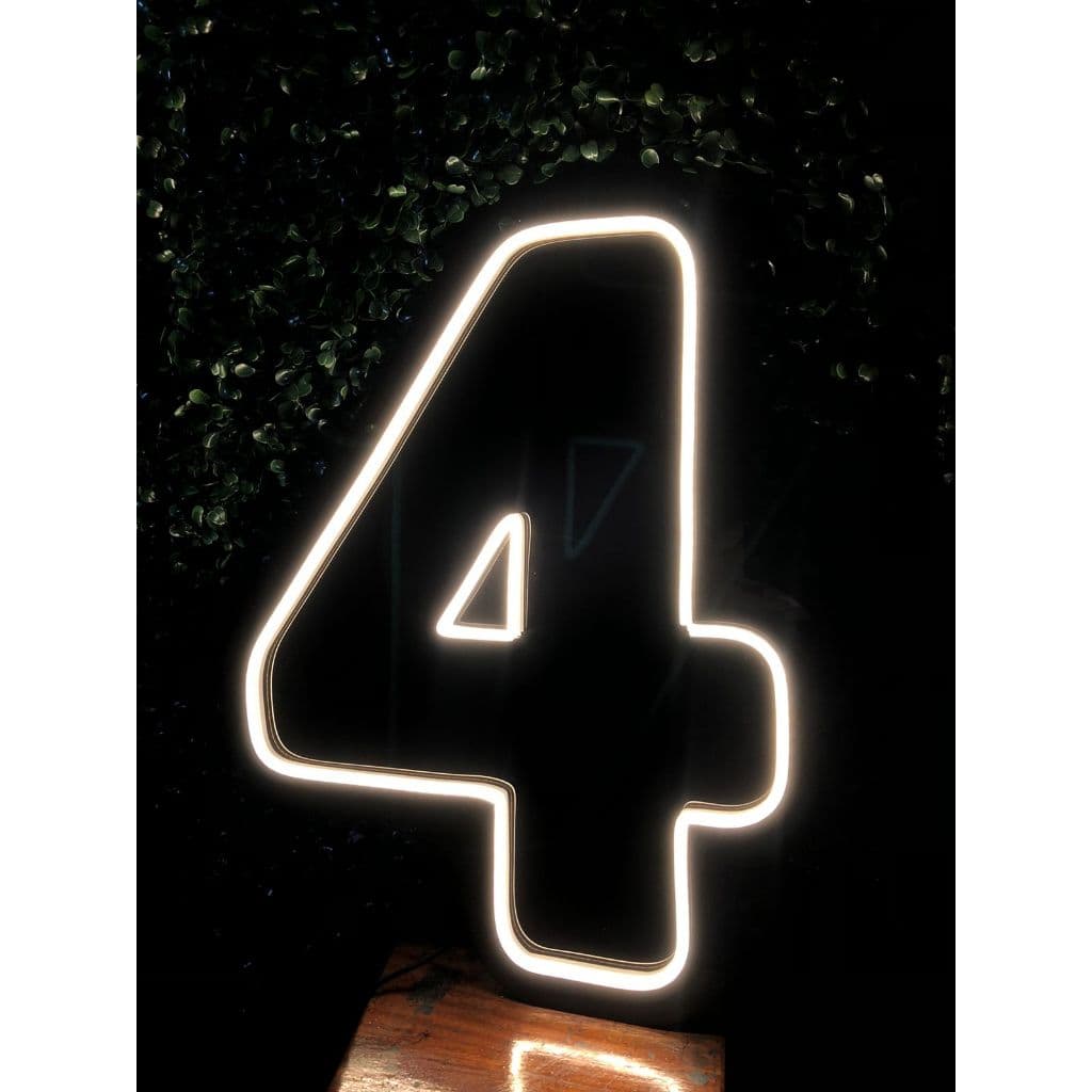 Números Numero De 0 A 9 Painel Neon Led Decoração Festa 50 Cm