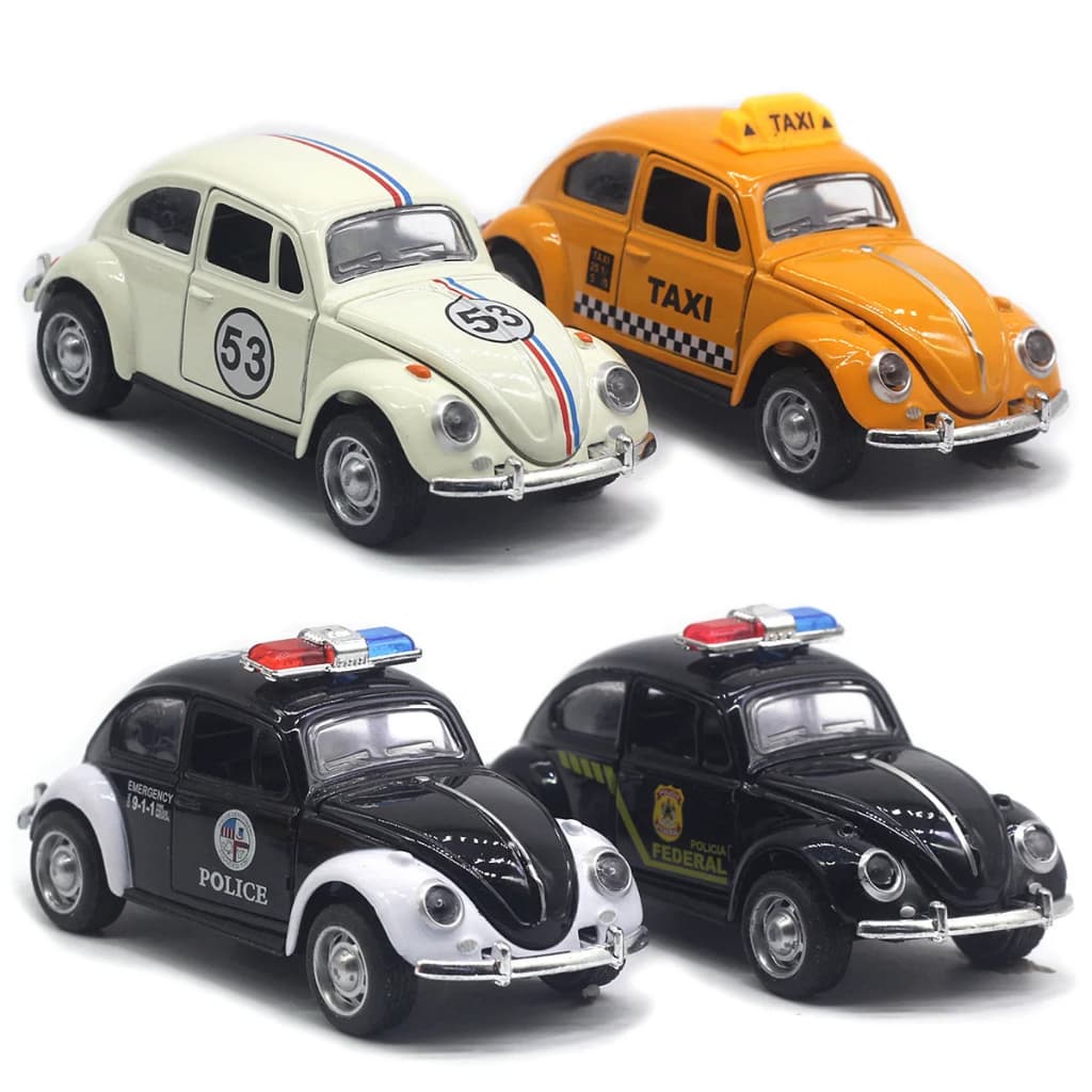 Miniatura Carro Fusca Volkswagen VW 1:32 Colecionavel Enfeite Decoração Presente Adulto Criança Bryan