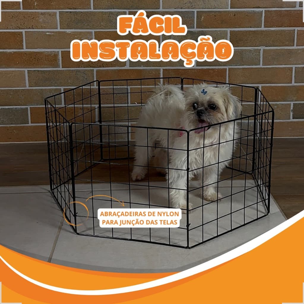 Grade Cercado Pet Tela De Aço 30x30 Cachorro Coelho Proteção Animais Casa Segurança