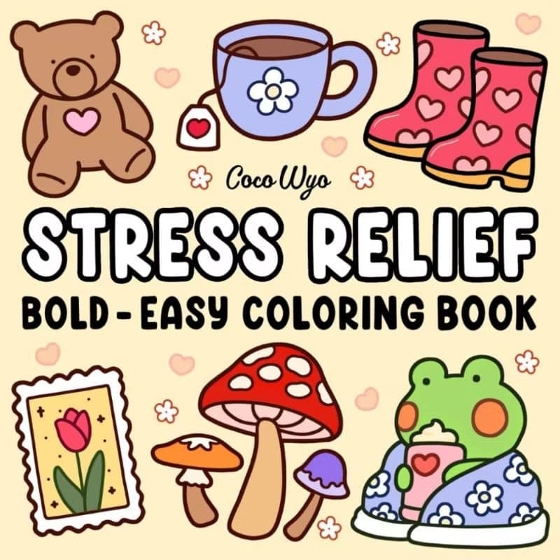 Kit 52 Desenhos para Colorir: Folhas Soltas com Ilustrações do Livro Stress Relief!