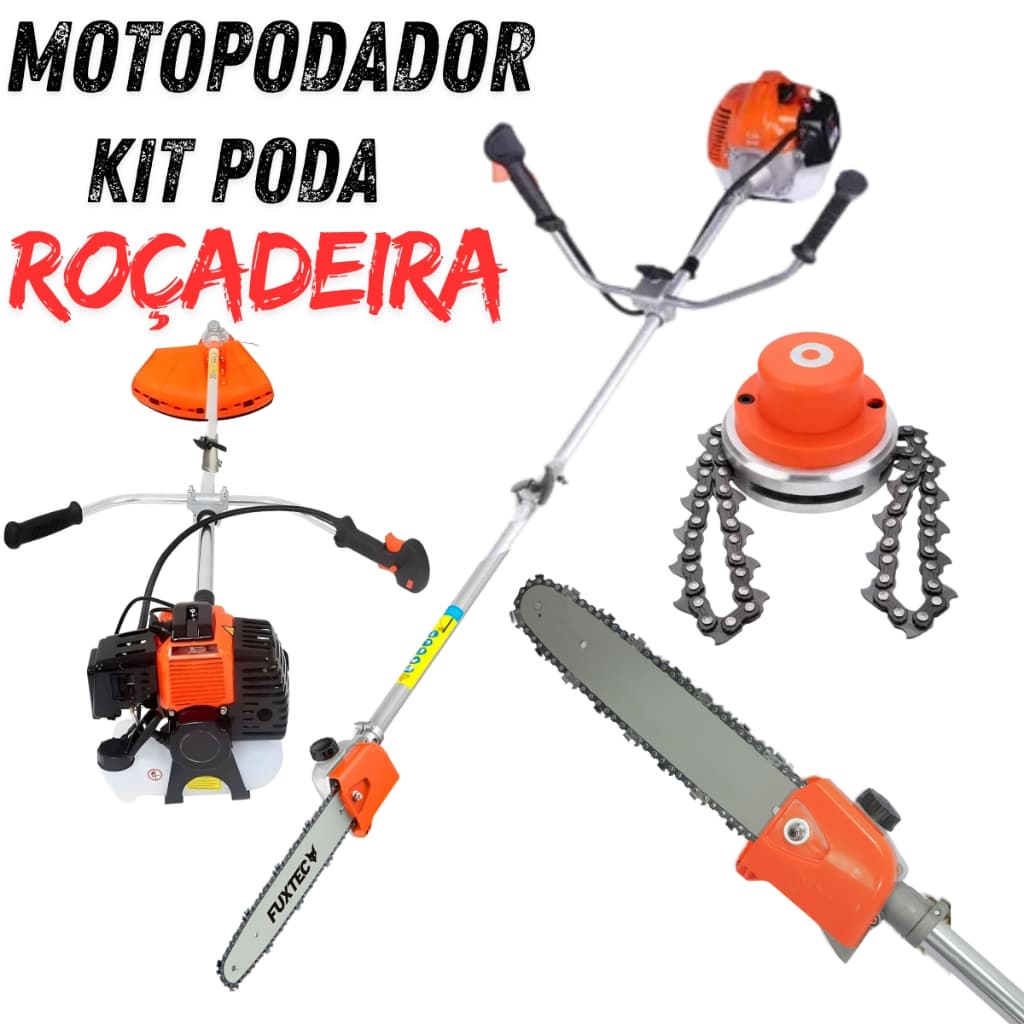 MOTOPODADOR PODADOR DE GALHOS E SOLO ROÇADEIRA A GASOLINA PROFISSIONAL 70CC-PRO