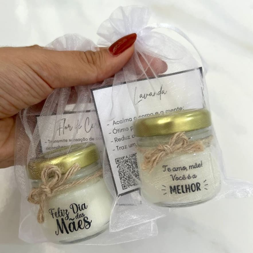Mini Vela Aromática Perfumada Lembrancinha Dia das Mães - Unitário